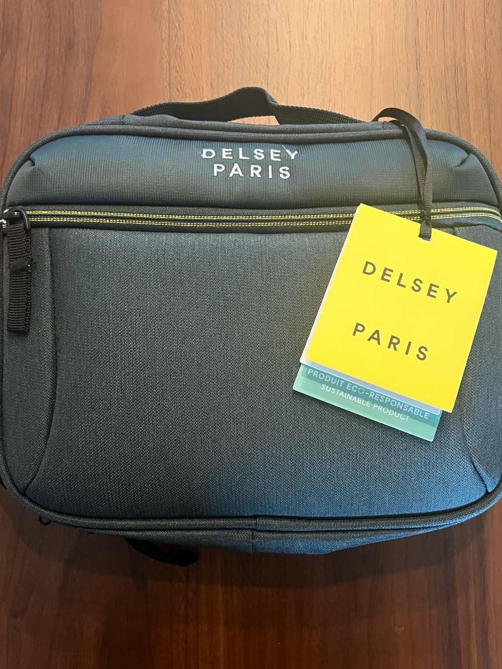 Delsey Paris Men's Toiletry Bag in Charcoal Gray